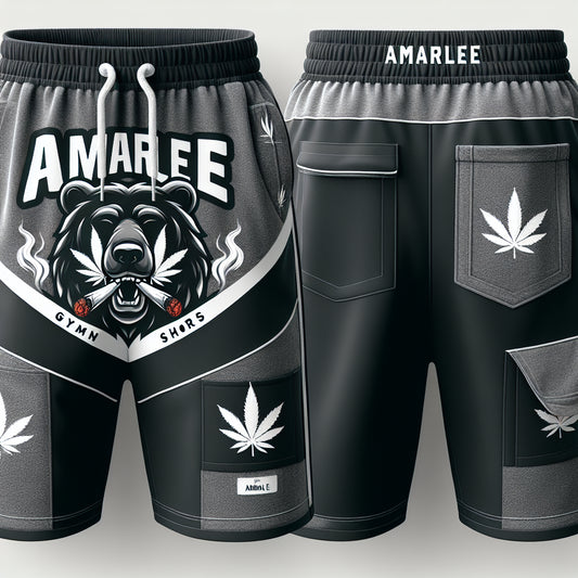 Amarlee 420 Collection with Pockets Breathable Gym Shorts.